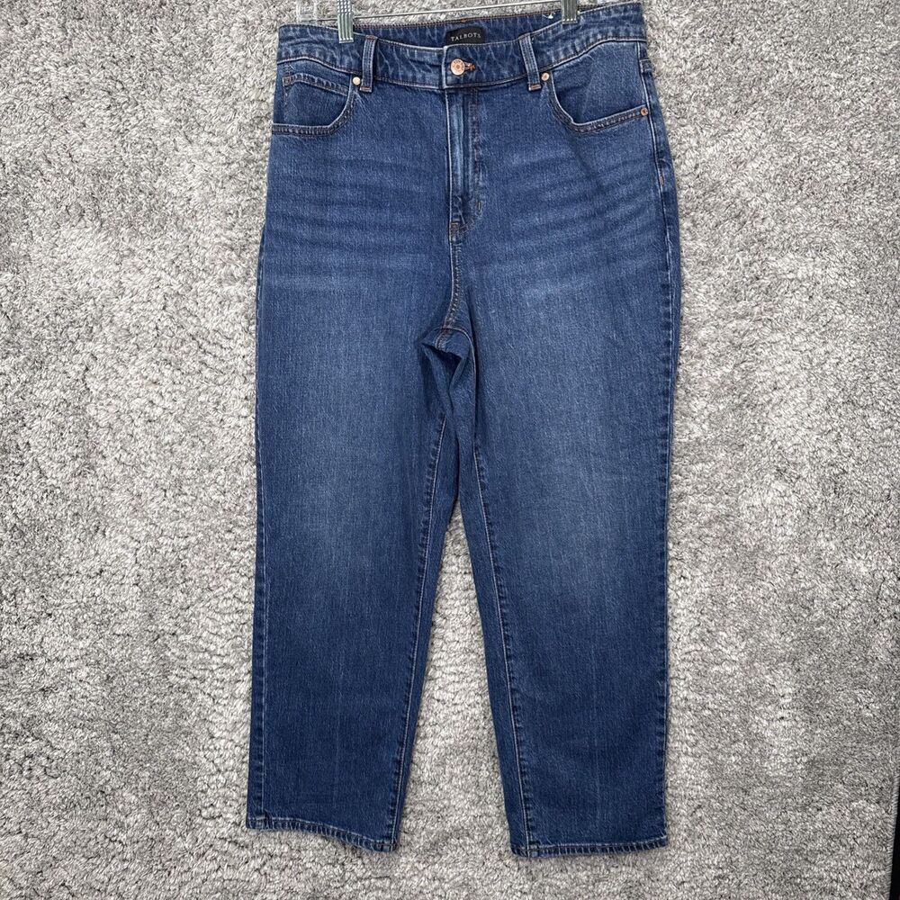 Talbots High Waist Relaxed Jean Size 12 Petite Medium Wash Classic Stretch Denim